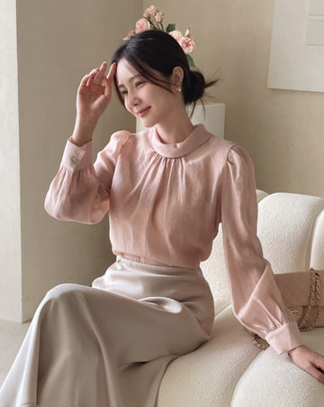 Ires Chiffon Shirring Blouse